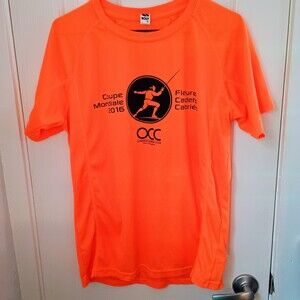 Fencing Tee Shirt Size M Roly Neon Orange World Champion